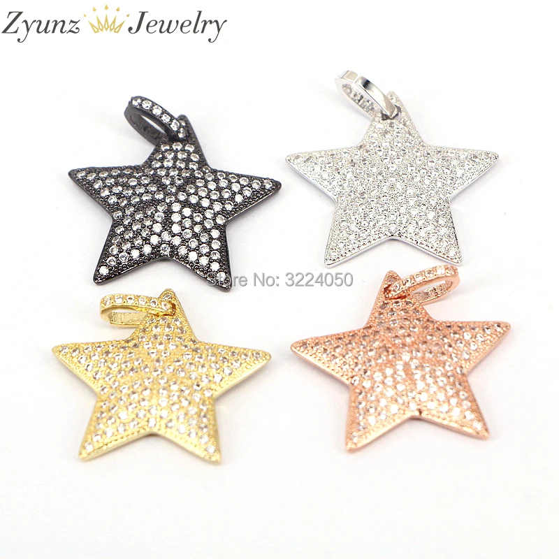 5PCS ZYZ175-8835 Trendy Rose Gold/Silver/ Black/ Silver Color Pentagram Pendant, Micro pave CZ STAR charms necklace pendant
5PCS ZYZ175-8835 Trendy Rose Gold/Silver/ Black/ Silver Color Pentagram Pendant, Micro pave CZ STAR charms necklace pendant
