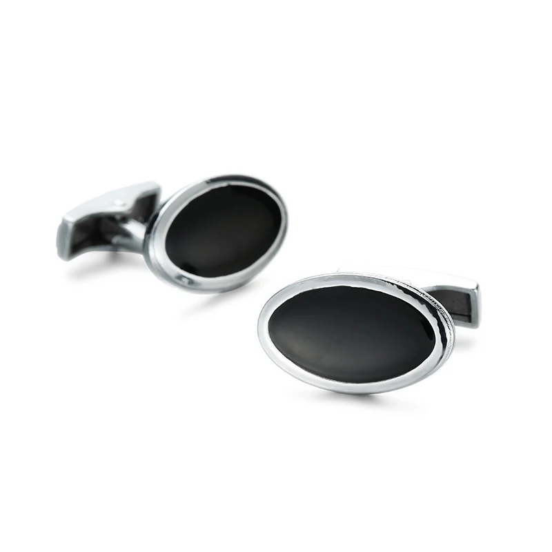 High quality French Cufflinks black ellipse Cufflinks wholesale manufacturers