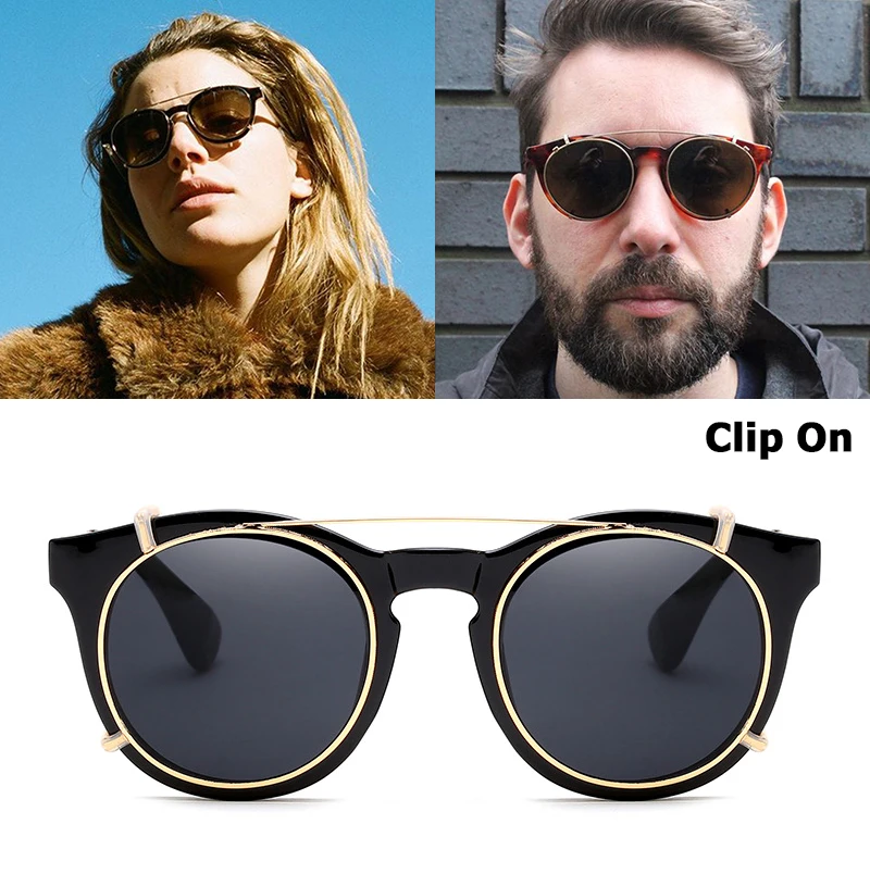 JackJad 2020 New Fashion Clip On SteamPunk Style Round Sunglasses Lens Removable Brand Design Vintage Sun Glasses Oculos De Sol
JackJad 2020 New Fashion Clip On SteamPunk Style Round Sunglasses Lens Removable Brand Design Vintage Sun Glasses Oculos De Sol