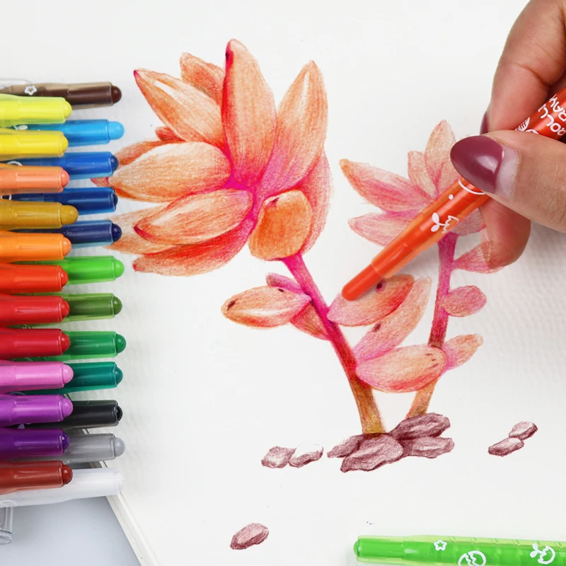 12/24/36 Colors Creative Rotating Crayons Bright Colors Not Dirty Hands Children Painting Tools Home School Stationery Supplies
12/24/36 Colors Creative Rotating Crayons Bright Colors Not Dirty Hands Children Painting Tools Home School Stationery Supplies