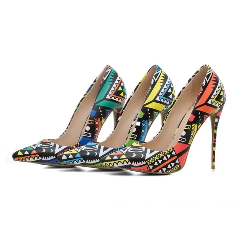 Stylesowner 12cm Sexy Lady Pumps Shoes Graffiti Color Shallow Mouth Thin-heel Shoe Pointed Toe Slip On Flower Sapatos Mujer
Stylesowner 12cm Sexy Lady Pumps Shoes Graffiti Color Shallow Mouth Thin-heel Shoe Pointed Toe Slip On Flower Sapatos Mujer