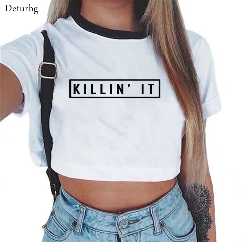 Clearance Women's Sexy Letters Prints Vogue T Shirt Summer Casual Ladies Short Sleeve O Neck Crop Top Tees Cotton White T-Shirts
Clearance Women's Sexy Letters Prints Vogue T Shirt Summer Casual Ladies Short Sleeve O Neck Crop Top Tees Cotton White T-Shirts