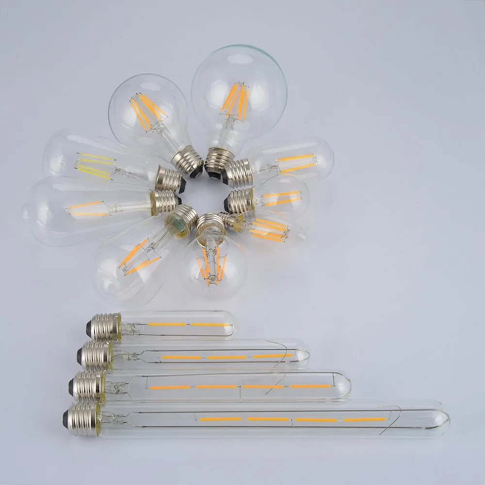 ICOCO 4 Вт E27 лампа Эдисона винтажная Светодиодная накаливания Подвесная теплая