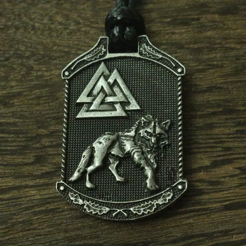 Lanseis 10 шт. Викинг один волк и орел норвежский кулон Valknut мужское ожерелье Vegvisir
