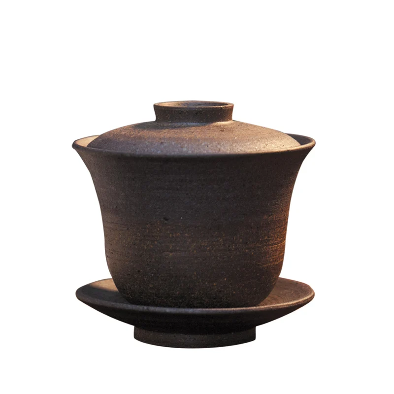 

Натуральный сырой руды грубая керамика Gaiwan ручной работы керамический Tureen чайный набор кунг-фу чайный Чайник Чайная чаша чайные чашки кита...