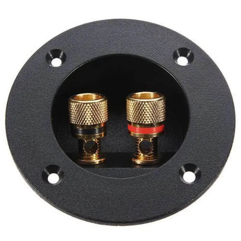Subwoofer Speaker Terminal Connectors Round Spring Cup Connector with With 2 Gold Plated Banana Jack Plug
Subwoofer Speaker Terminal Connectors Round Spring Cup Connector with With 2 Gold Plated Banana Jack Plug