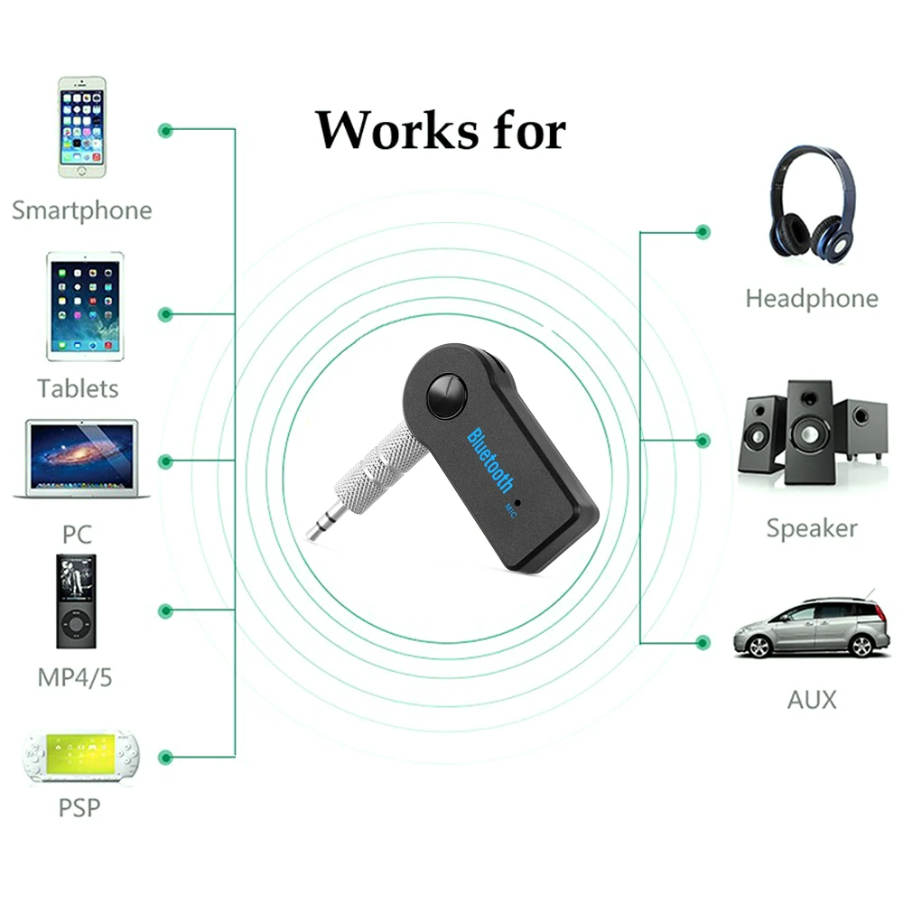 Aux аудио Bluetooth ресивер стерео Aptx 3 5 мм разъем беспроводной адаптер для наушников