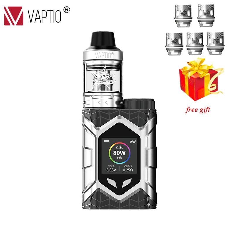 Фото Электронная сигарета Vaptio Wall Crawler 80 Вт испаритель атомайзер 5 0 мл экран 1 3