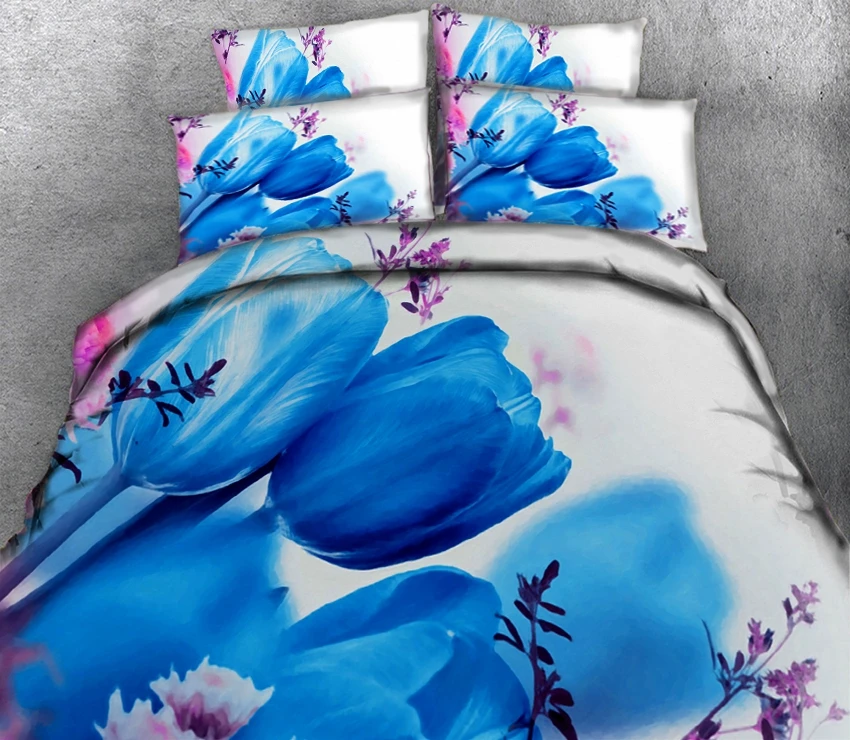 Luxury bed set Blue rose pattern 3D bedding sets Twin king size Queen duvet bedsheet Pillowcase bed cover flat sheet Bed Linen
Luxury bed set Blue rose pattern 3D bedding sets Twin king size Queen duvet bedsheet Pillowcase bed cover flat sheet Bed Linen
