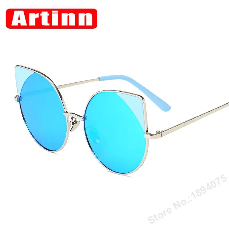 Luxury High Quality Kitty Eye Sunglasses Women Brand Designer 2017 Vintage Shade Mirror Sun Glasses 997277Y | Аксессуары для