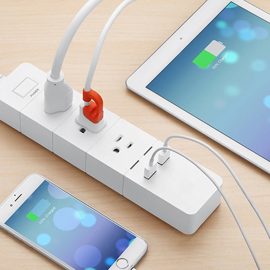 Умная электрическая розетка 3 розетки переменного тока 2 USB Смарт штепсельная