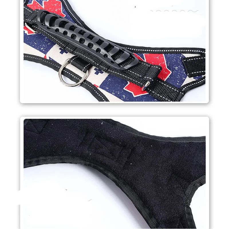 Venxuis Reflective Nylon Dog Harness Vest Print Breathable Dog Walking Harness Soft ProtectedRetriever Pet Vest For Dogs
Venxuis Reflective Nylon Dog Harness Vest Print Breathable Dog Walking Harness Soft ProtectedRetriever Pet Vest For Dogs