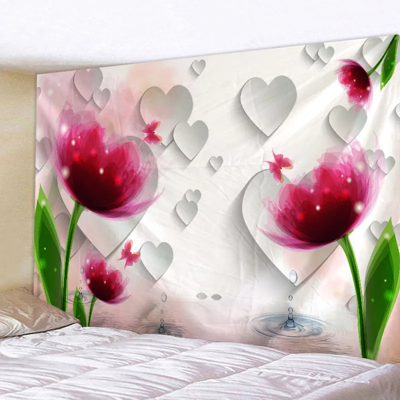 3D гобелен с красивым цветочным принтом украшение для гостиной спальни