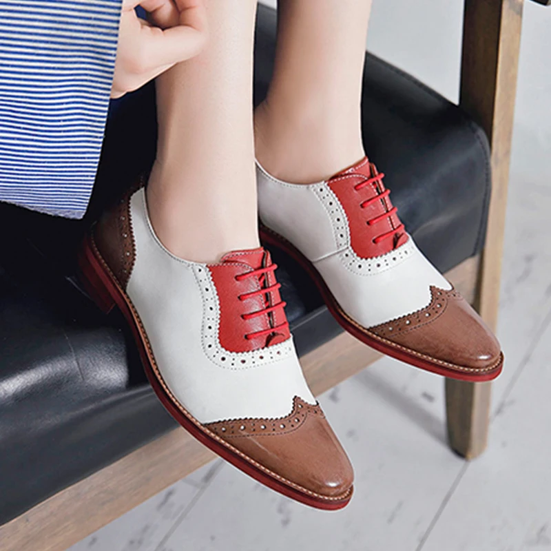 Genuine leather brogues yinzo flats shoes woman vintage handmade sneakers red brown yellow oxford shoes for women 2020 spring
Genuine leather brogues yinzo flats shoes woman vintage handmade sneakers red brown yellow oxford shoes for women 2020 spring
