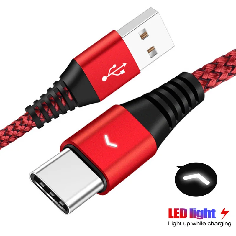 USB кабель со светодиодным дисплеем типа C быстрая зарядка для xiaomi mi 8 Redmi Note 7 Samsung 9 S9