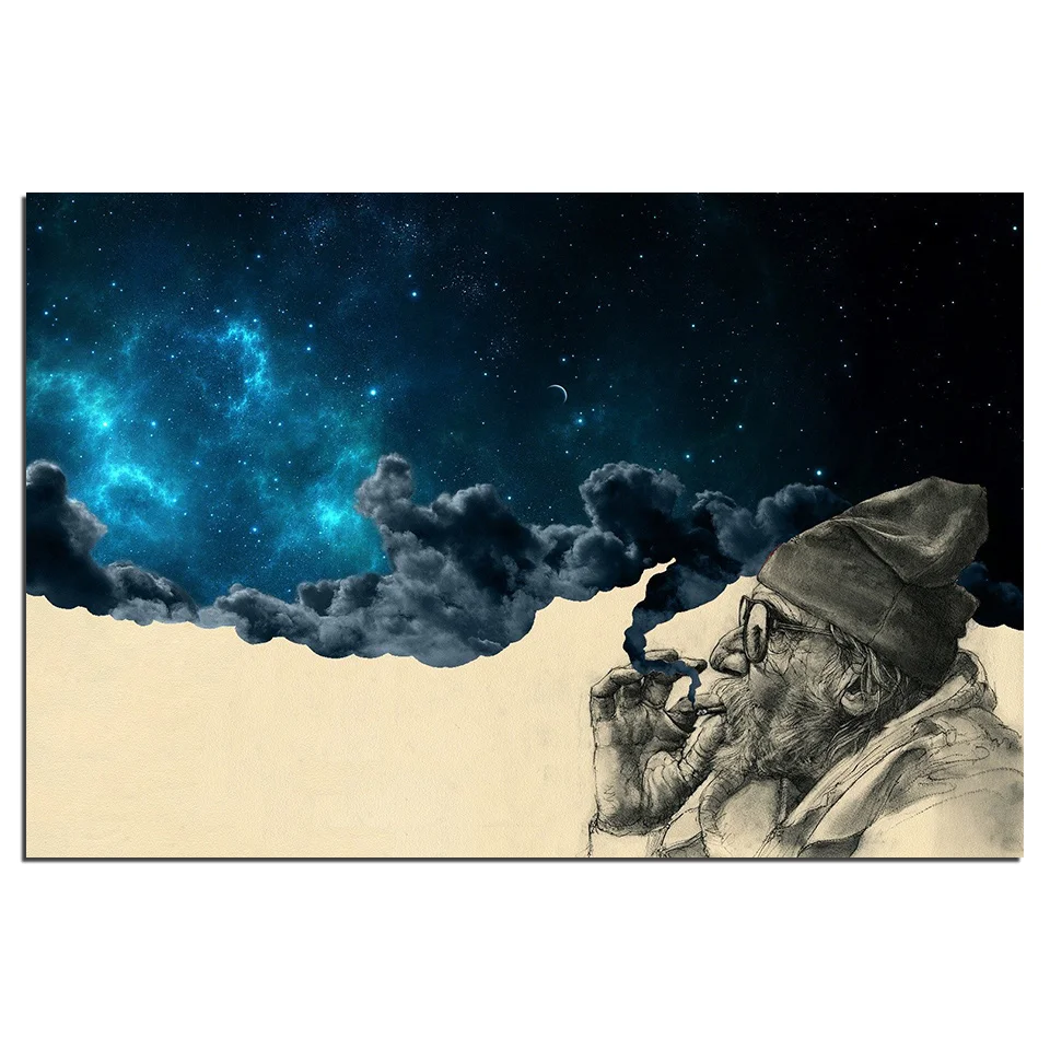 HD print 1 piece canvas art poster smoke and wonder old man smoking weed painting wall art picture home decoration
HD print 1 piece canvas art poster smoke and wonder old man smoking weed painting wall art picture home decoration