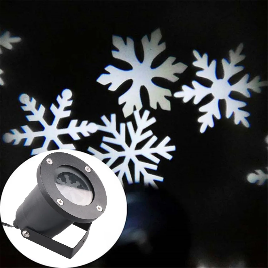 ALIEN LED Snowflake Effect Lights Outdoor Christmas Light Projector Garden Outside Holiday Xmas Tree Decoration Landscape | Лампы и