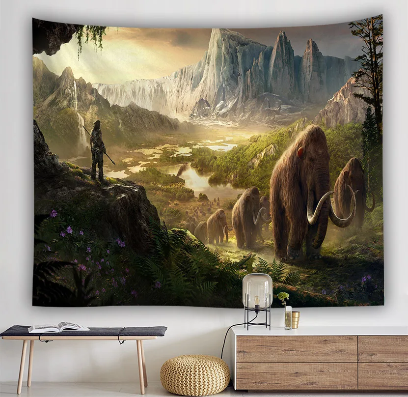 Ancient forest mammoth tapestry home decor wall carpet drop shipping polyester wall fabric elephant tapestry
Ancient forest mammoth tapestry home decor wall carpet drop shipping polyester wall fabric elephant tapestry