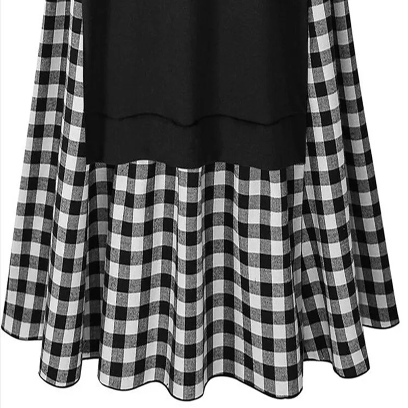 New Spring Autumn Style Women Dresses Plus Size Fashion Slim O-Neck Patchwork Plaid Full Sleeve Dress For Women Large One-Piece
New Spring Autumn Style Women Dresses Plus Size Fashion Slim O-Neck Patchwork Plaid Full Sleeve Dress For Women Large One-Piece