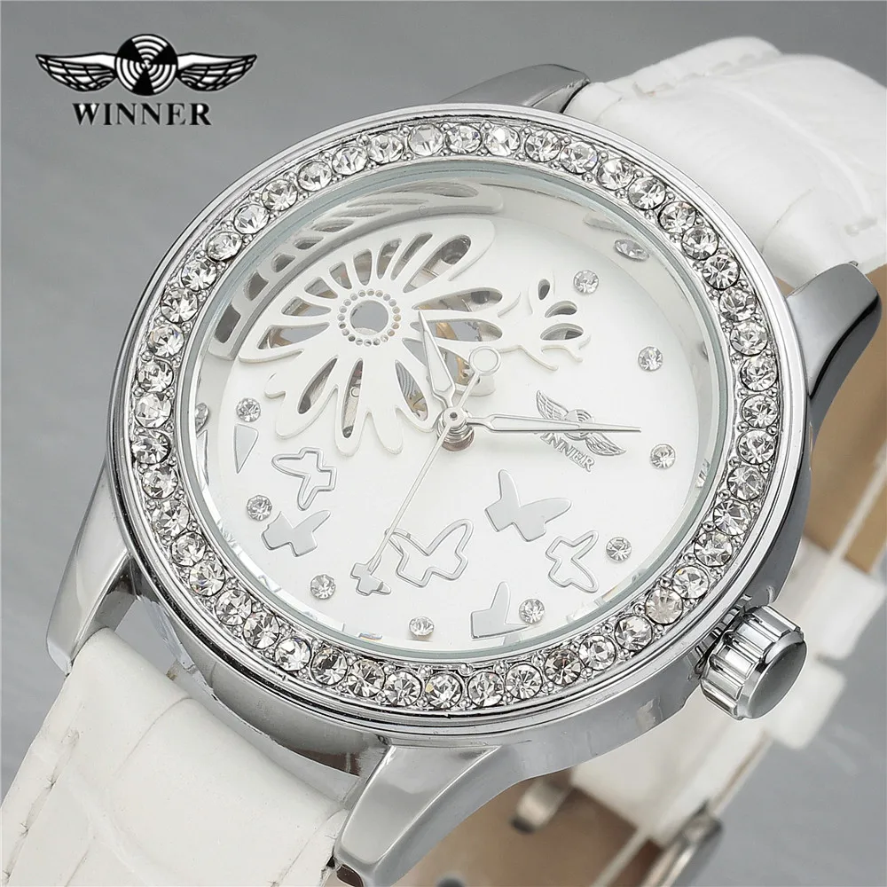 WINNER Luxury Women'S Watch Diamond Case Design High Quality Watches Fashion Table Ladies Girls Dress Gift Mechanical Wristwatch
WINNER Luxury Women'S Watch Diamond Case Design High Quality Watches Fashion Table Ladies Girls Dress Gift Mechanical Wristwatch
