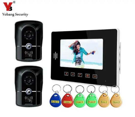 Yobang Security 7" LCD Color Night Vision RFID Video Door Phone for Home/Office Security System Wired Video Intercom Doorbell
Yobang Security 7" LCD Color Night Vision RFID Video Door Phone for Home/Office Security System Wired Video Intercom Doorbell