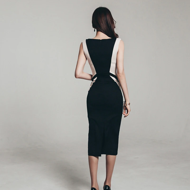 Foamlina Women Summer Dress Vintage Patchwork Sleeveless Vestidos Slim Fitted Elegant Office Ladies Work Midi Sheath Dresses
Foamlina Women Summer Dress Vintage Patchwork Sleeveless Vestidos Slim Fitted Elegant Office Ladies Work Midi Sheath Dresses