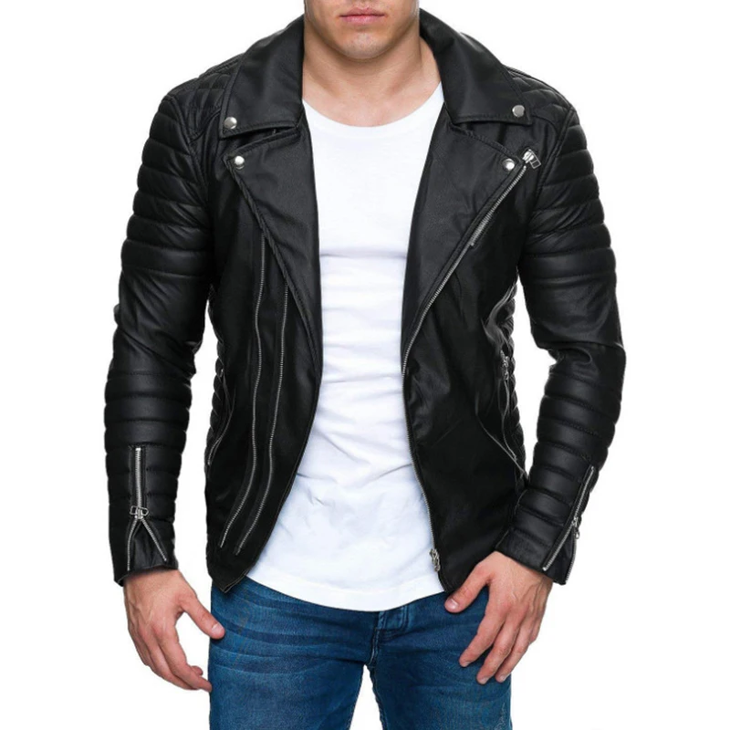 Leather Jacket Male New Casual Zippers Motorcycle Leather Jacket Men Punk Outwear Handsome Black Biker Jacket Men M-3XL
Leather Jacket Male New Casual Zippers Motorcycle Leather Jacket Men Punk Outwear Handsome Black Biker Jacket Men M-3XL