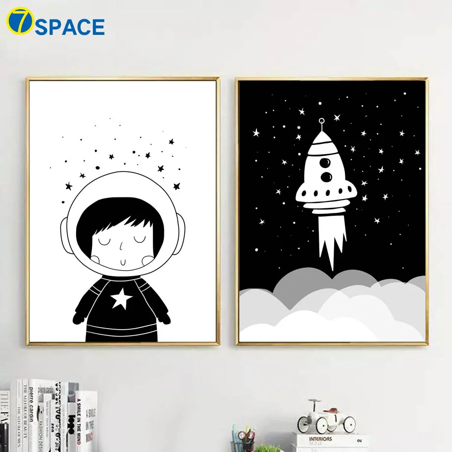 Black White Cartoon Child Rocket Canvas Painting Wall Art Canvas Posters And Prints Nordic Poster Wall Pictures Kids Room Decor
Black White Cartoon Child Rocket Canvas Painting Wall Art Canvas Posters And Prints Nordic Poster Wall Pictures Kids Room Decor