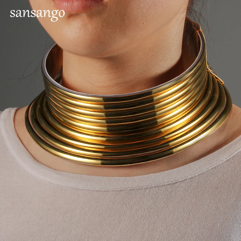 Western Style Statement Choker Necklace Women Gold Color Leather Collar Necklace African Adjustable Chokers Jewelry For Women
Western Style Statement Choker Necklace Women Gold Color Leather Collar Necklace African Adjustable Chokers Jewelry For Women