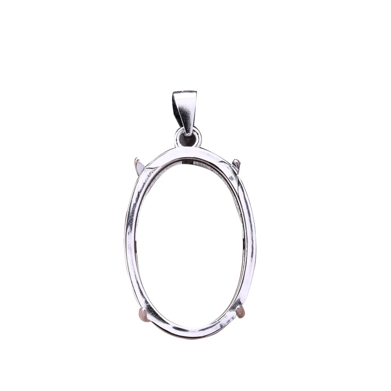 925 Sterling Silver Women Pendant White Gold Color 13x19mm 17x25mm Oval Cabochon Semi Mount Pendant for Amber DIY Stone Setting
925 Sterling Silver Women Pendant White Gold Color 13x19mm 17x25mm Oval Cabochon Semi Mount Pendant for Amber DIY Stone Setting
