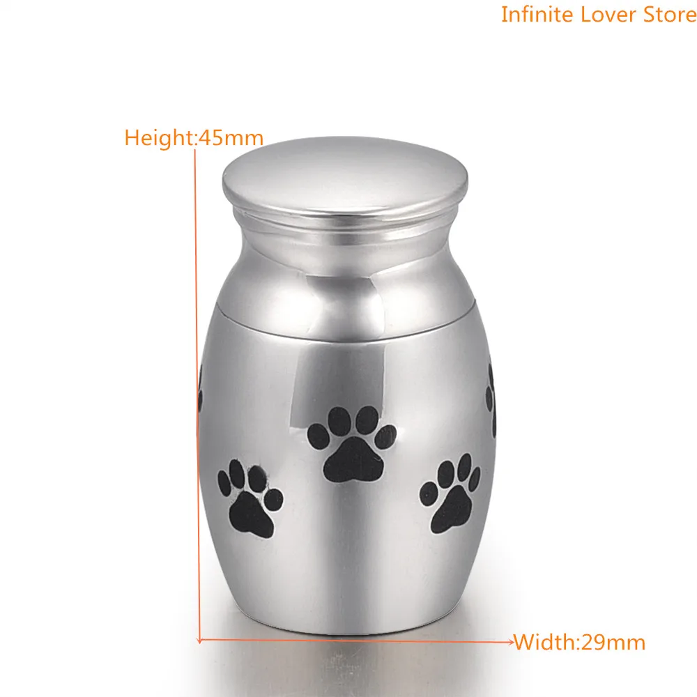 KLH0019 Stainless Steel Pet Memorial Dog Cat Mini Pet Cremation Urn Puppy Paw Print (Small Dog Urn)-Mini Pet Urn
KLH0019 Stainless Steel Pet Memorial Dog Cat Mini Pet Cremation Urn Puppy Paw Print (Small Dog Urn)-Mini Pet Urn