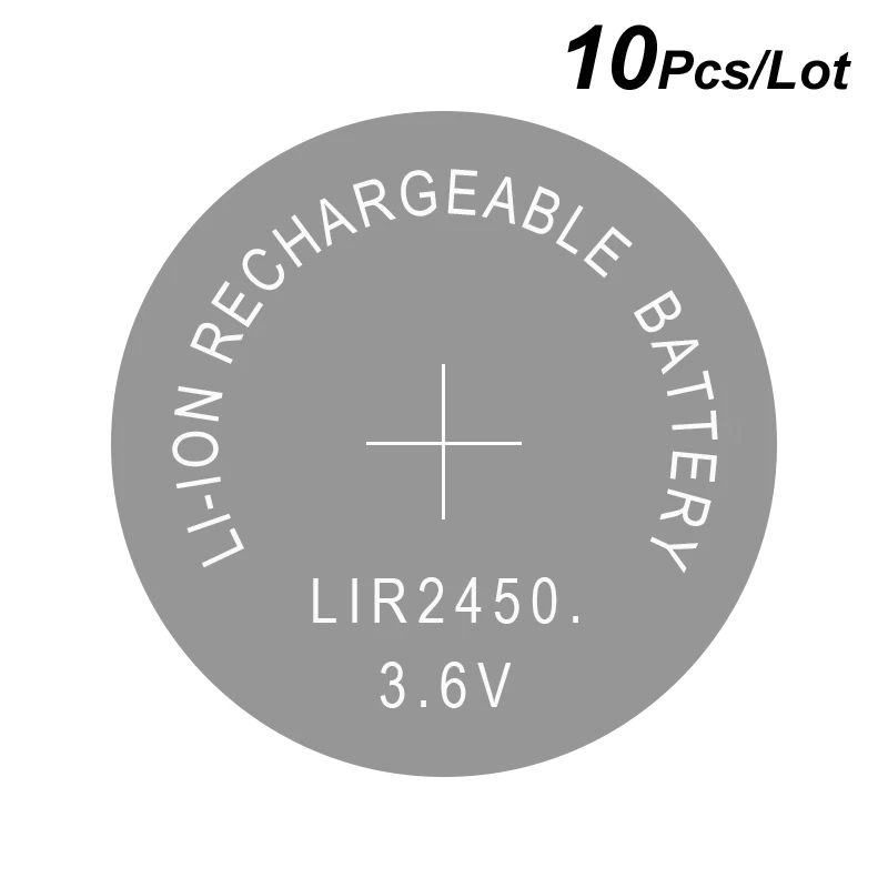 Литий ионная аккумуляторная батарея LIR2450 3 6 В 10 шт. 2450 заменяет CR2450|Часовые