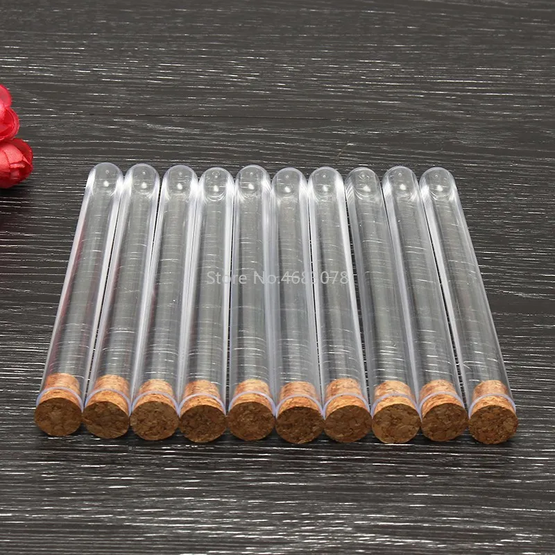100 шт./pack15x150mm Лучшая цена прозрачный лабораторный пластик пробирки пробки с