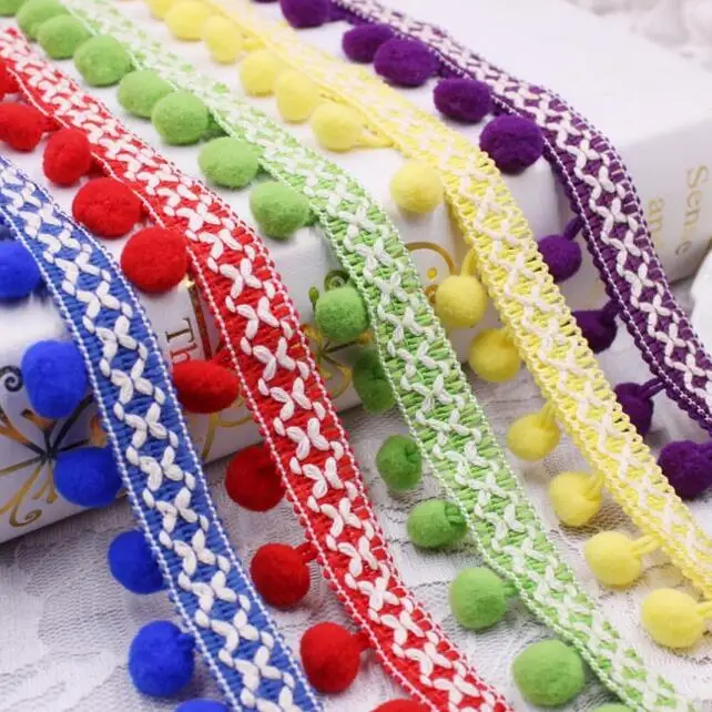 20Yards Vintage Embroidered Trim Ribbon 12mm Pom Pom Ball Fringe Ribbon Crafts Lace DIY Sewing Accessories Decoration Supplies
20Yards Vintage Embroidered Trim Ribbon 12mm Pom Pom Ball Fringe Ribbon Crafts Lace DIY Sewing Accessories Decoration Supplies