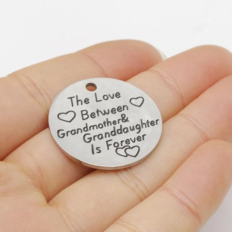 10pcs/Lot Grace Moments Stainless Steel Letter Charms The Love is Forever Charms Pendants for Jewelry Making DIY Accessory 25mm
10pcs/Lot Grace Moments Stainless Steel Letter Charms The Love is Forever Charms Pendants for Jewelry Making DIY Accessory 25mm