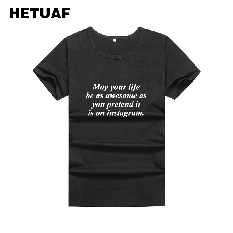 HETUAF May Your Life Be Awesome Women's T-shirt Femme Summer 2018 Korean Fashion T Shirt Women Tops Harajuku Poleras Mujer
HETUAF May Your Life Be Awesome Women's T-shirt Femme Summer 2018 Korean Fashion T Shirt Women Tops Harajuku Poleras Mujer
