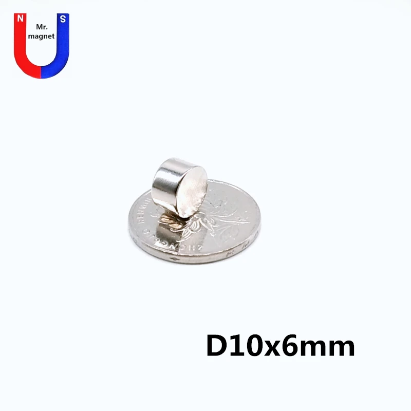 50pcs Neodymium magnet 10x6 N35 Super strong round magnet Rare Earth NdFeb N38 10*6mm strongest permanent powerful magnetic
50pcs Neodymium magnet 10x6 N35 Super strong round magnet Rare Earth NdFeb N38 10*6mm strongest permanent powerful magnetic
