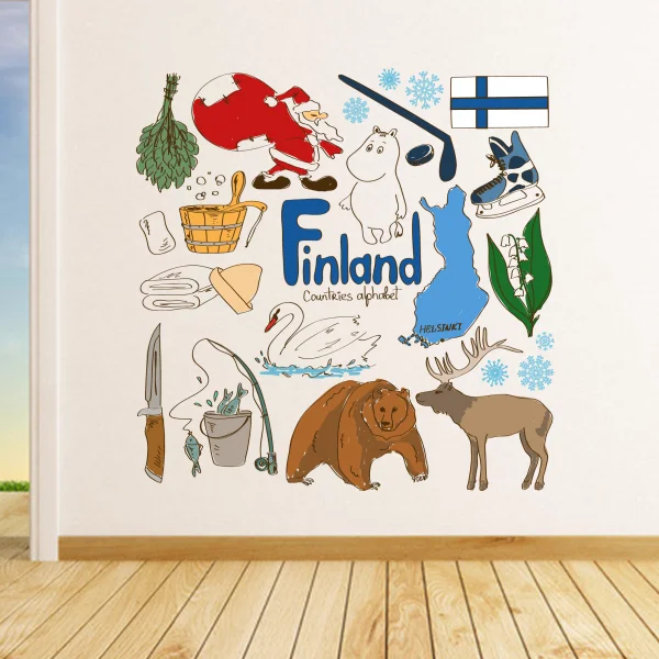 Finland Colorful Illustration Travel The Word Landmark Wall Sticker Wedding Decor Vinyl Waterproof Wall Sticker Wallpaper Decal
Finland Colorful Illustration Travel The Word Landmark Wall Sticker Wedding Decor Vinyl Waterproof Wall Sticker Wallpaper Decal
