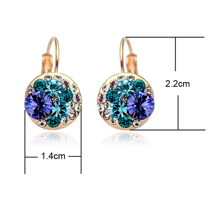 Ociki Cubic Zirconia Purple Blue Crystal Rose Gold Color Earrings Girls Women's Gift Drop Shipping Jewelry Wholesale
Ociki Cubic Zirconia Purple Blue Crystal Rose Gold Color Earrings Girls Women's Gift Drop Shipping Jewelry Wholesale