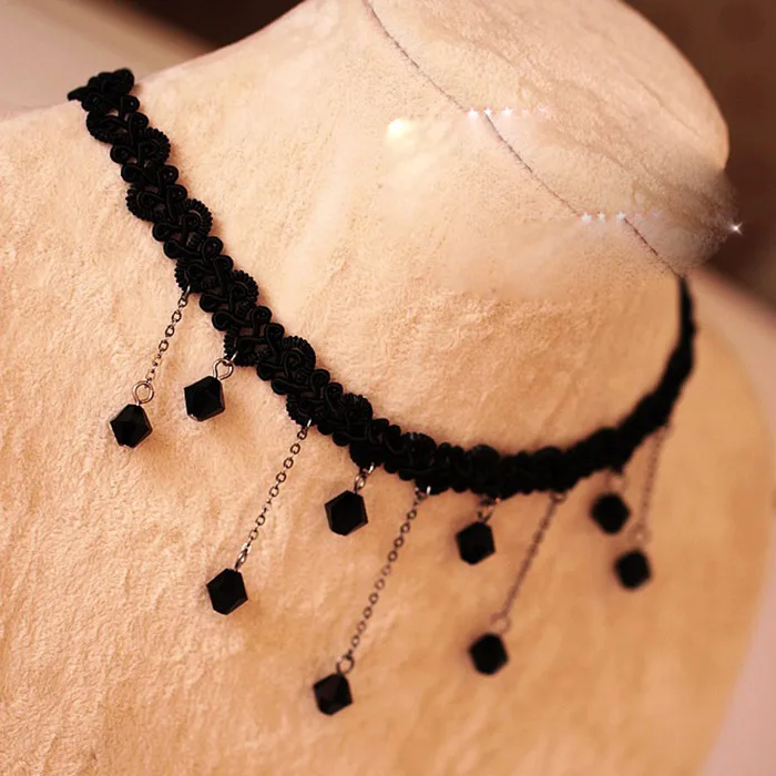 Fashion Water-drop Design Pendants Short Knit Hook Flower Necklace Turque Decor | Украшения и аксессуары
