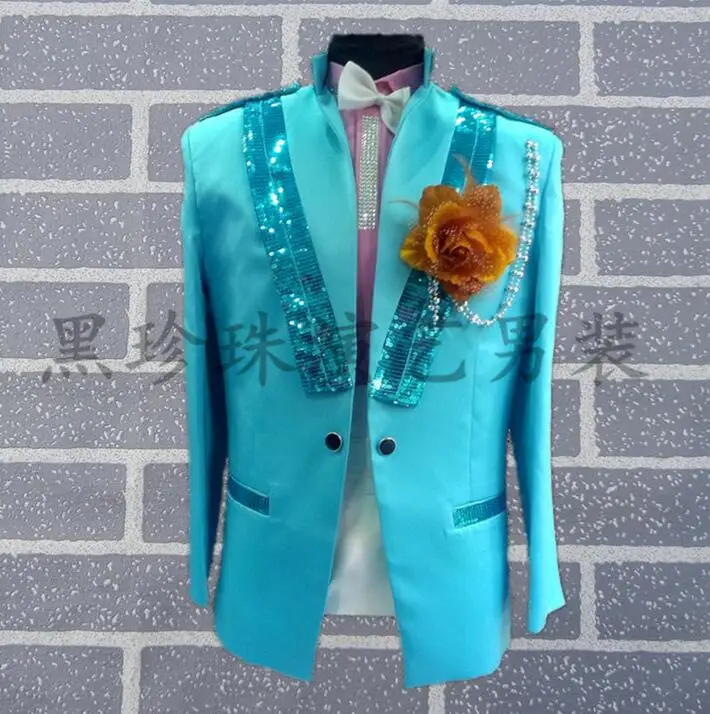 men suits sky blue masculino homme terno stage costumes for singers men sequin blazer dance jacket star style forma dress
men suits sky blue masculino homme terno stage costumes for singers men sequin blazer dance jacket star style forma dress