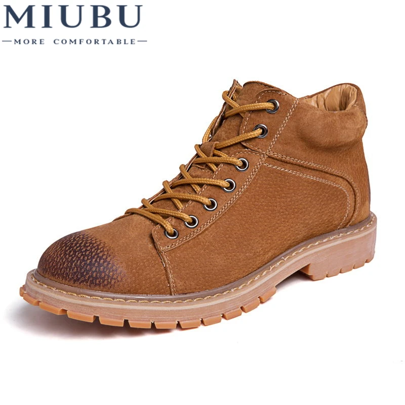 MIUBU Genuine Leather Men Boots Autumn Winter Ankle Boots Fashion Footwear Lace Up Shoes Men High Quality Vintage Men Shoes
MIUBU Genuine Leather Men Boots Autumn Winter Ankle Boots Fashion Footwear Lace Up Shoes Men High Quality Vintage Men Shoes