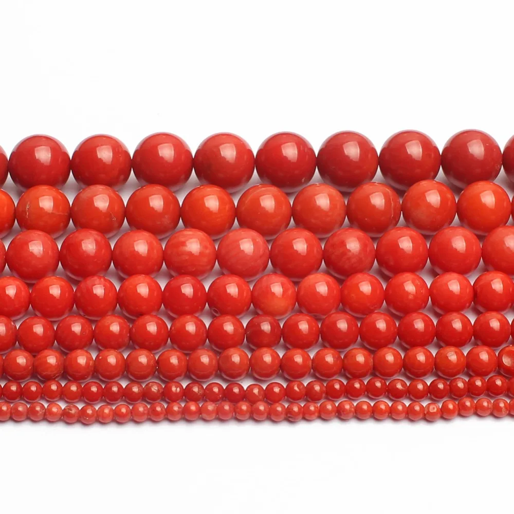 AA+ Natural Red Coral Beads Round Loose Beads 2mm 3mm 4mm 6mm 8mm For Jewelry Making Necklace DIY Bracelet
AA+ Natural Red Coral Beads Round Loose Beads 2mm 3mm 4mm 6mm 8mm For Jewelry Making Necklace DIY Bracelet