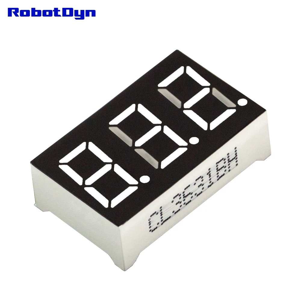 5pcs = 3-Digit 7-segments LED Display tube, decimal dots, WHITE, disp. size 22x14mm, 0.36"
5pcs = 3-Digit 7-segments LED Display tube, decimal dots, WHITE, disp. size 22x14mm, 0.36"
