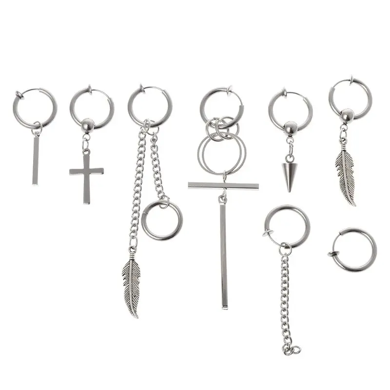 8 Pcs/Set Earrings Unisex Women Men Hip Hop Fashion Popular Pendant Simple Stainless Steel Charms Gifts Party Dangle Decoration
8 Pcs/Set Earrings Unisex Women Men Hip Hop Fashion Popular Pendant Simple Stainless Steel Charms Gifts Party Dangle Decoration
