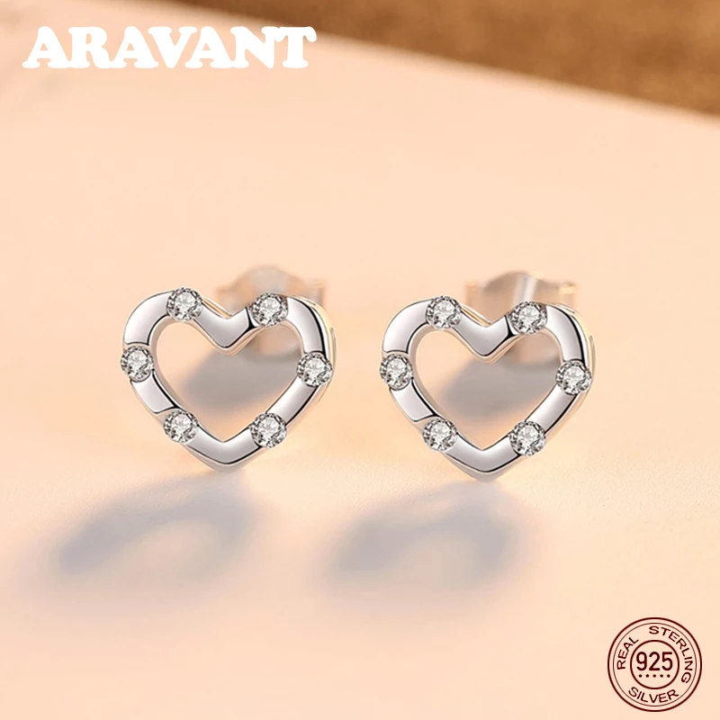 925 Sterling Silver Small Love Heart Stud Earring For Women Korean Earrings Jewelry Valentine's Day Gift
925 Sterling Silver Small Love Heart Stud Earring For Women Korean Earrings Jewelry Valentine's Day Gift