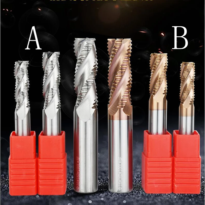 HRC55 degree tungsten steel CNC aluminium roughing endmill cutter steel end milling cutter Special purpose for thick skin
HRC55 degree tungsten steel CNC aluminium roughing endmill cutter steel end milling cutter Special purpose for thick skin