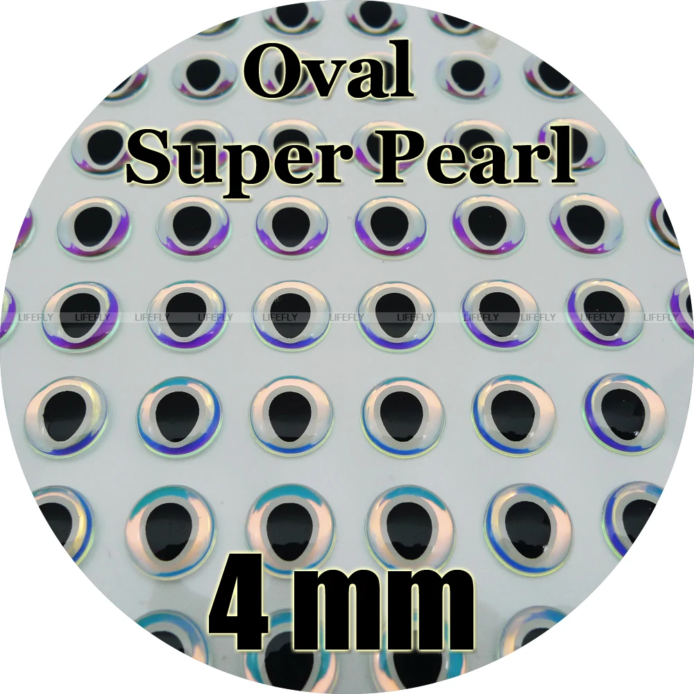 4mm 3D Super Pearl (Oval Pupil White Circle) / 600 Soft Molded 3D Holographic Fish Eyes, Fly Tying, Jig, Lure
4mm 3D Super Pearl (Oval Pupil White Circle) / 600 Soft Molded 3D Holographic Fish Eyes, Fly Tying, Jig, Lure