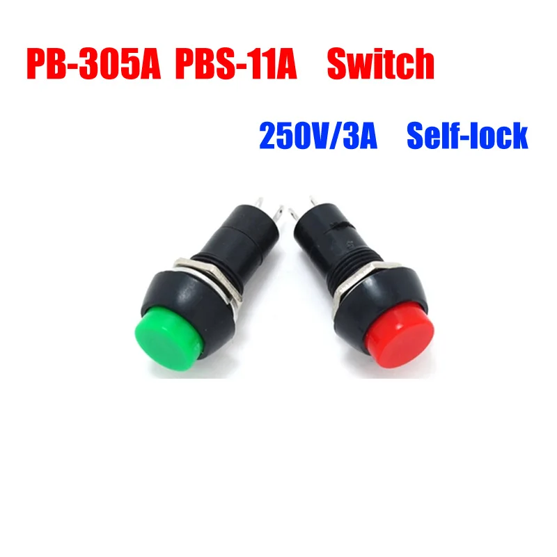 Free Shipping 20pcs/lot PB-305A PBS-11A Micro Switch Tact Switches 250V/3A Round Button Self-lock Switch
Free Shipping 20pcs/lot PB-305A PBS-11A Micro Switch Tact Switches 250V/3A Round Button Self-lock Switch