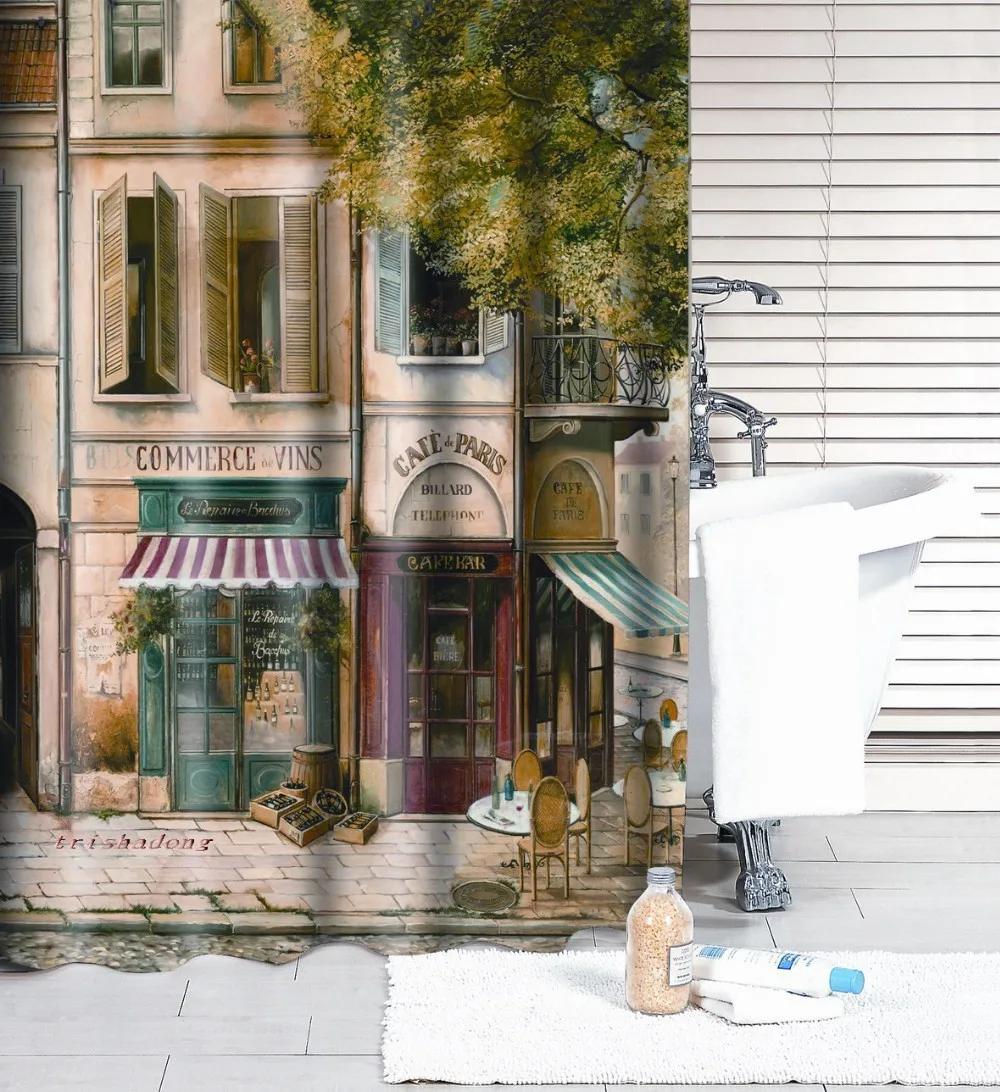 bath shower curtain 186X185cm Polyester fashion reminisced waterproof Coffee House bathroom curtain 1PC free shipping
bath shower curtain 186X185cm Polyester fashion reminisced waterproof Coffee House bathroom curtain 1PC free shipping